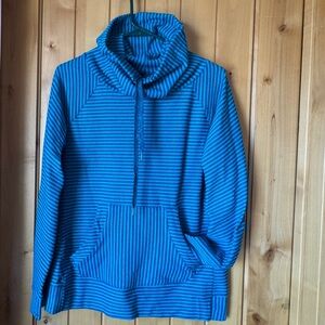 Outdoor Research Women’s Mikala Turquoise & Blue Striped Cowl Neck Sweatshirt